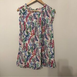 Chic Soul Floral Ruffle Sleeve Blouse 2X Multicolor Rayon Boho Top
